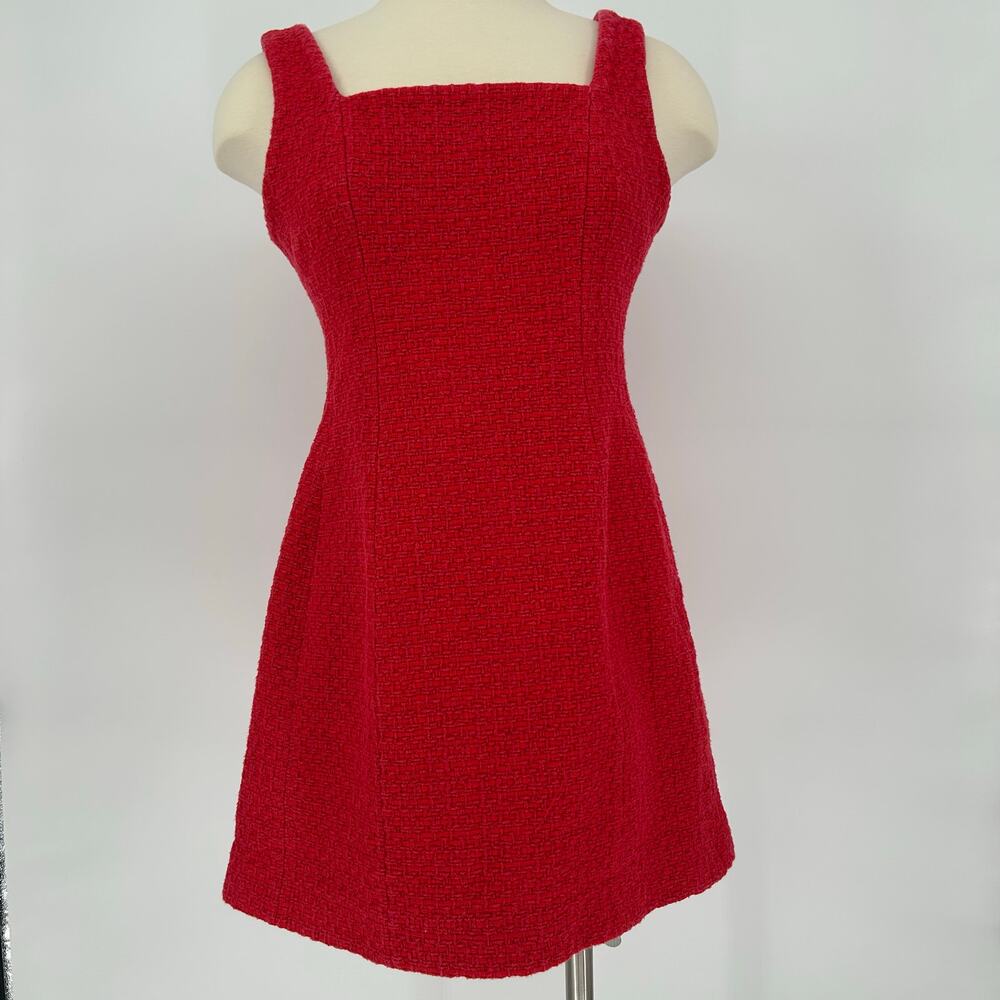 Maje Red Tweed Mini Dress Size 40 (US‎ L) — Good Used, Wash Wear